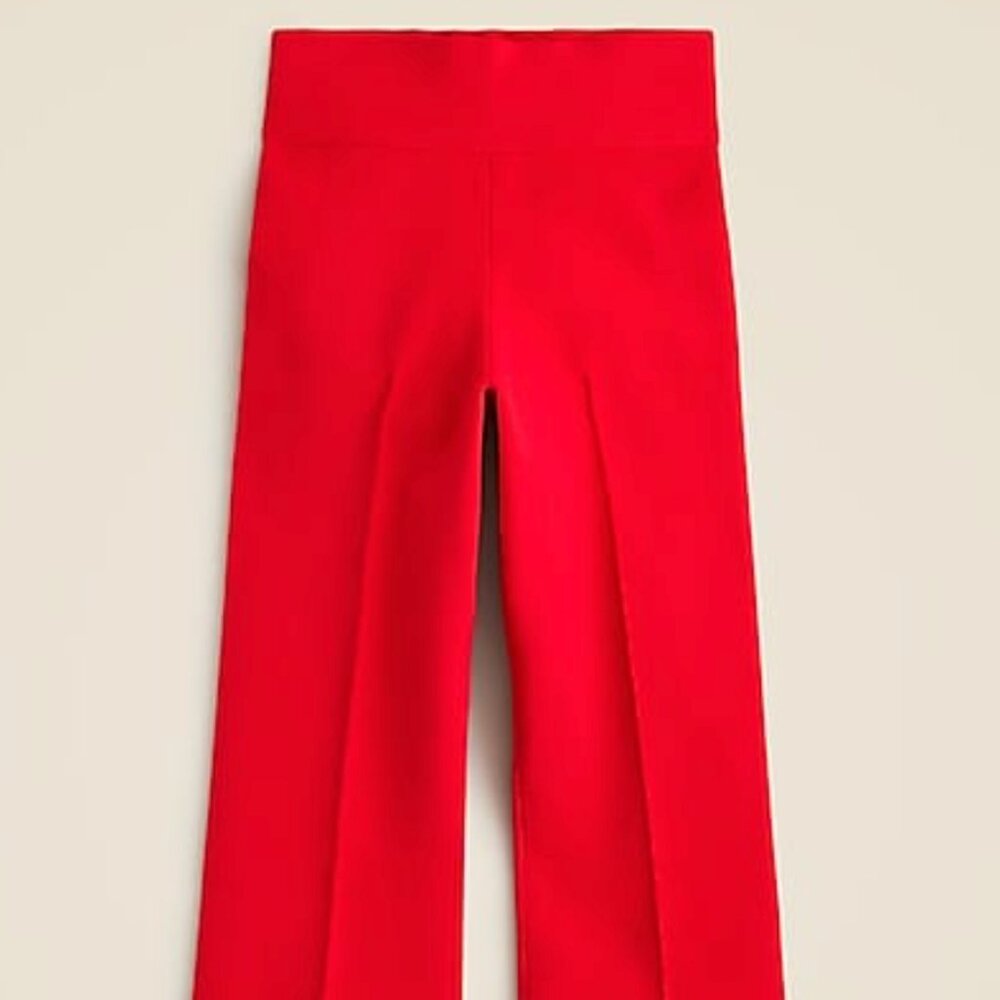 J. Crew Delaney kickout sweater pant in red